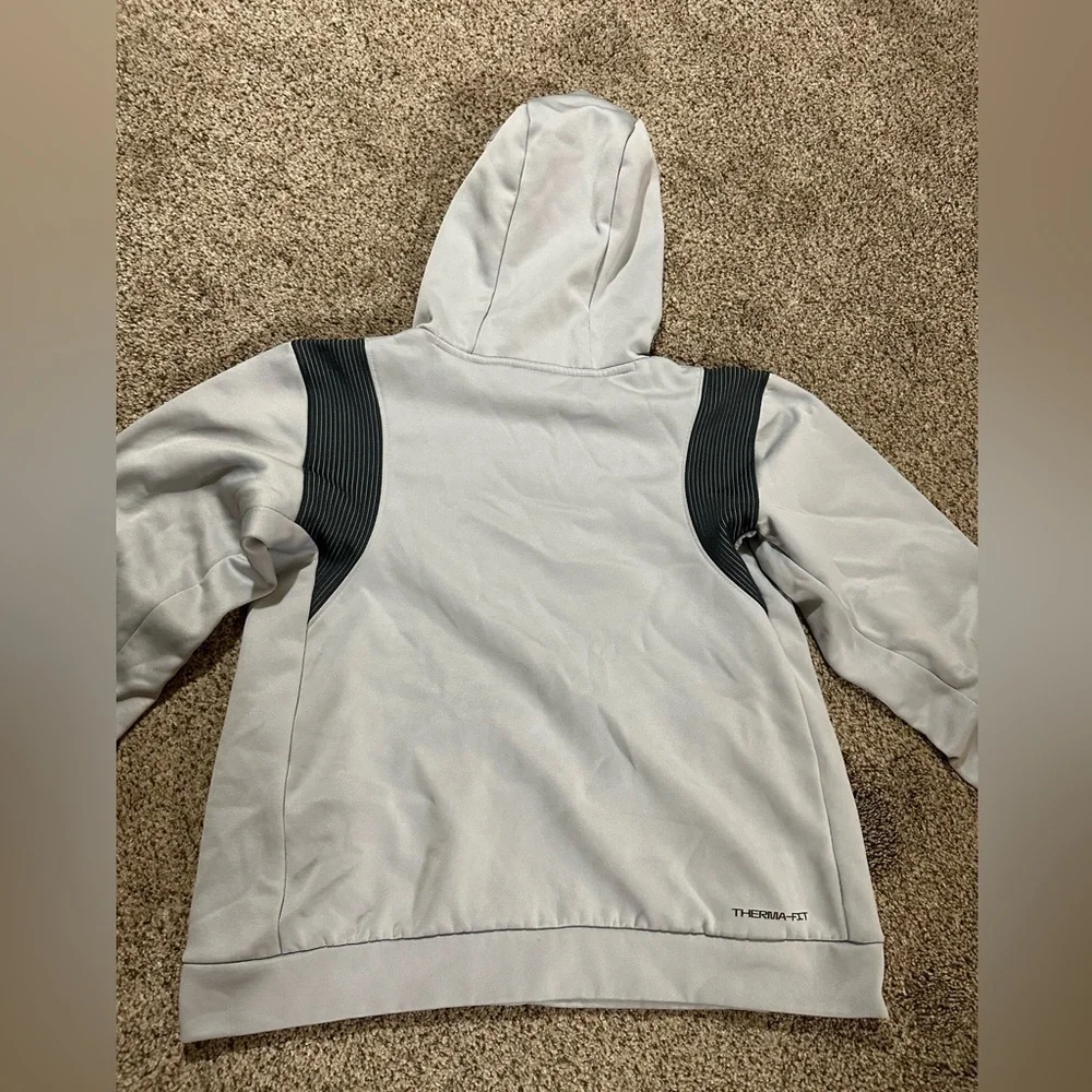Kids Nike Gray Hoodie with Black Logo - Picture 10 of 12